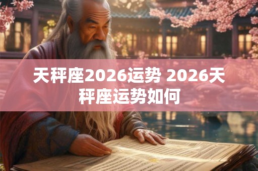 天秤座2026运势 2026天秤座运势如何 天秤座2026运势 2026天秤座运势如何