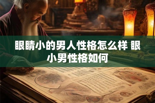 眼睛小的男人性格怎么样 眼小男性格如何 眼睛小的男人性格怎么样 眼小男性格如何