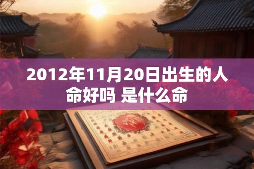 2012年11月20日出生的人命好吗 是什么命