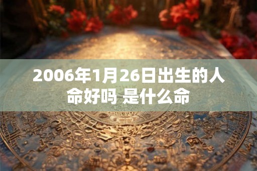 2006年1月26日出生的人命好吗 是什么命