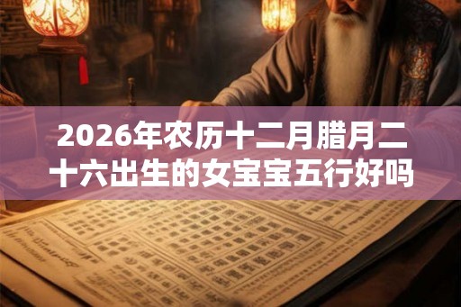 2026年农历十二月腊月二十六出生的女宝宝五行好吗  取什么名字最好