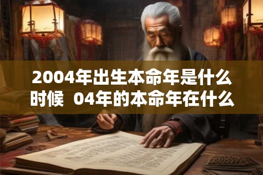 2004年出生本命年是什么时候  04年的本命年在什么时候