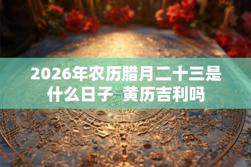 2026年农历腊月二十三是什么日子  黄历吉利吗