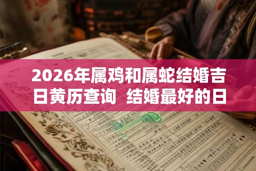 2026年属鸡和属蛇结婚吉日黄历查询  结婚最好的日子