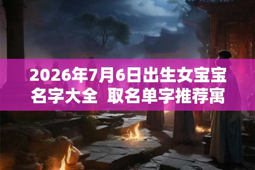 2026年7月6日出生女宝宝名字大全 取名单字推荐寓意佳 2026年7月6日出生女宝宝名字大全 取名单字推荐寓意佳