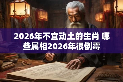 2026年不宜动土的生肖 哪些属相2026年很倒霉