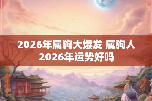 2026年属狗大爆发 属狗人2026年运势好吗