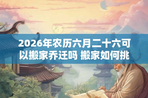 2026年农历六月二十六可以搬家乔迁吗 搬家如何挑选吉日 2026年农历六月二十六可以搬家乔迁吗 搬家如何挑选吉日