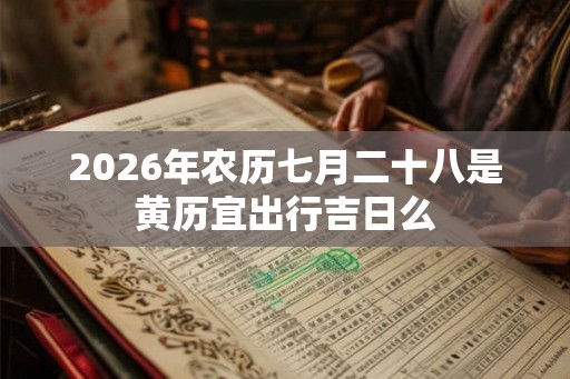 2026年农历七月二十八是黄历宜出行吉日么