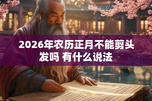 2026年农历正月不能剪头发吗 有什么说法