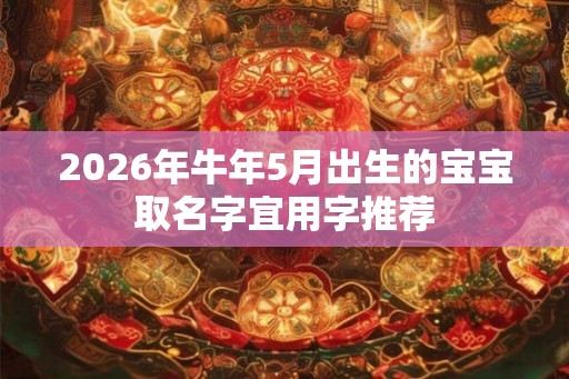 2026年牛年5月出生的宝宝取名字宜用字推荐