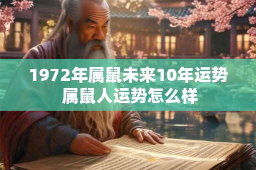 1972年属鼠未来10年运势 属鼠人运势怎么样