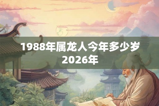 1988年属龙人今年多少岁2026年