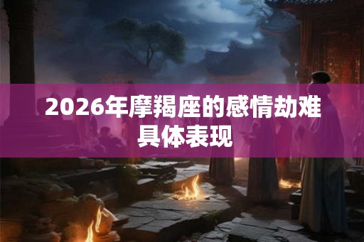 2026年摩羯座的感情劫难 具体表现