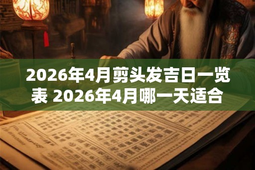 2026年4月剪头发吉日一览表 2026年4月哪一天适合剪头发