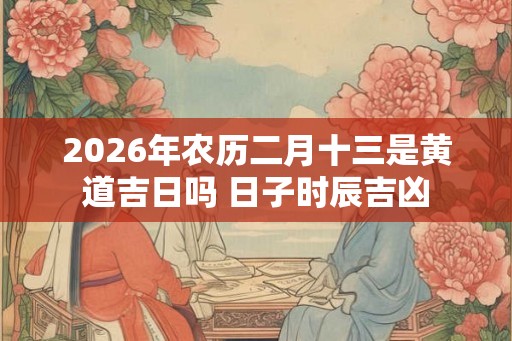 2026年农历二月十三是黄道吉日吗 日子时辰吉凶