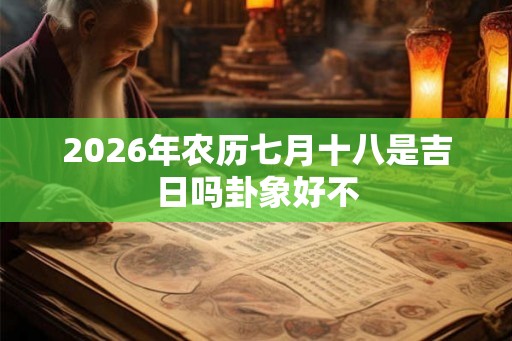 2026年农历七月十八是吉日吗卦象好不