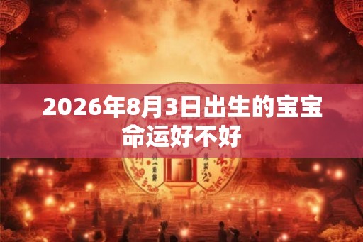 2026年8月3日出生的宝宝命运好不好
