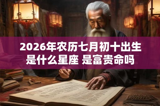2026年农历七月初十出生是什么星座 是富贵命吗