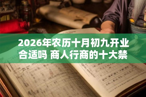 2026年农历十月初九开业合适吗 商人行商的十大禁忌
