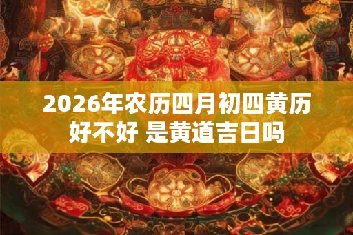 2026年农历四月初四黄历好不好 是黄道吉日吗