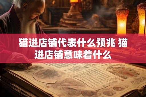 猫进店铺代表什么预兆 猫进店铺意味着什么 猫进店铺代表什么预兆 猫进店铺意味着什么