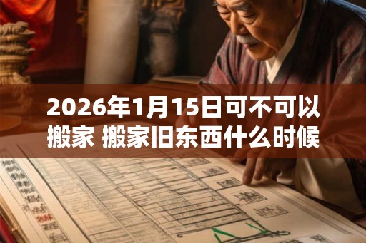 2026年1月15日可不可以搬家 搬家旧东西什么时候搬
