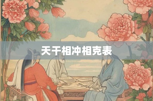 天干相冲相克表