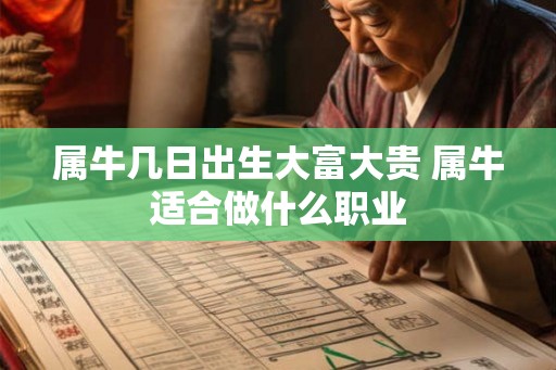 属牛几日出生大富大贵 属牛适合做什么职业