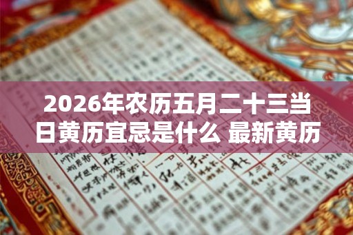 2026年农历五月二十三当日黄历宜忌是什么 最新黄历查询