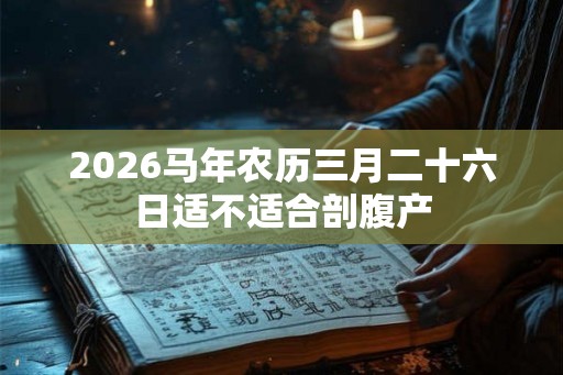 2026马年农历三月二十六日适不适合剖腹产