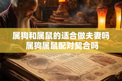 属狗和属鼠的适合做夫妻吗 属狗属鼠配对契合吗