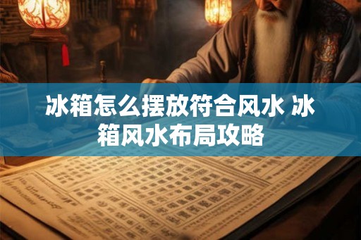 冰箱怎么摆放符合风水 冰箱风水布局攻略 冰箱怎么摆放符合风水 冰箱风水布局攻略