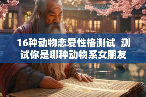 16种动物恋爱性格测试  测试你是哪种动物系女朋友