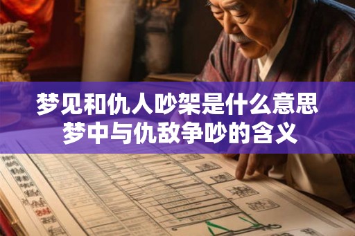 梦见和仇人吵架是什么意思 梦中与仇敌争吵的含义