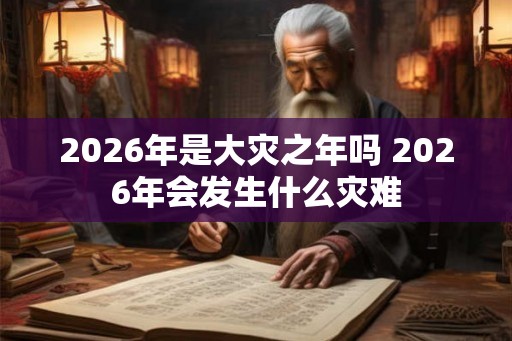 2026年是大灾之年吗 2026年会发生什么灾难