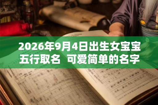 2026年9月4日出生女宝宝五行取名  可爱简单的名字
