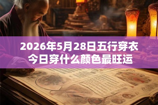 2026年5月28日五行穿衣 今日穿什么颜色最旺运 2026年5月28日五行穿衣 今日穿什么颜色最旺运