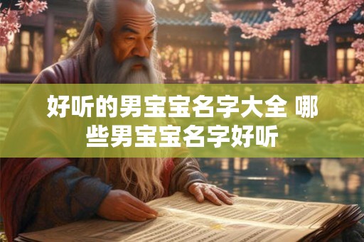 好听的男宝宝名字大全 哪些男宝宝名字好听