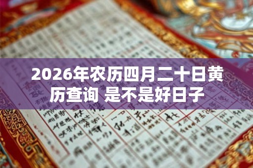 2026年农历四月二十日黄历查询 是不是好日子 2026年农历四月二十日黄历查询 是不是好日子