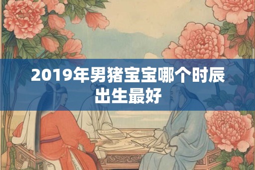 2019年男猪宝宝哪个时辰出生最好