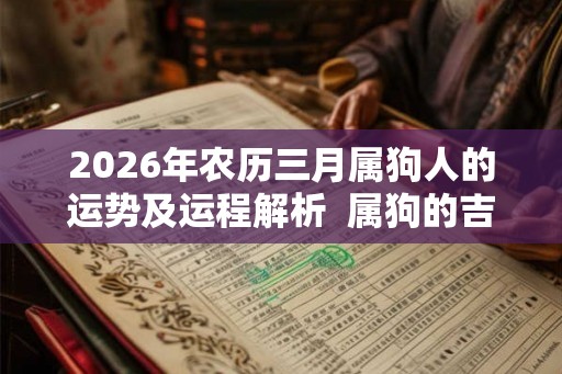 2026年农历三月属狗人的运势及运程解析  属狗的吉利数字是什么