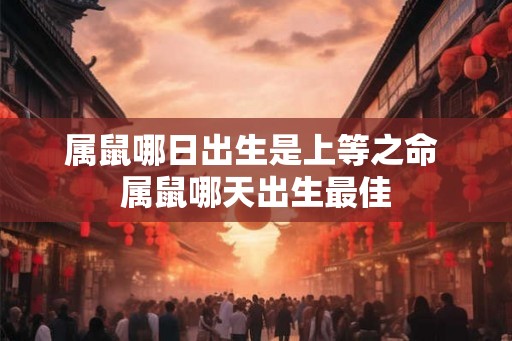 属鼠哪日出生是上等之命 属鼠哪天出生最佳
