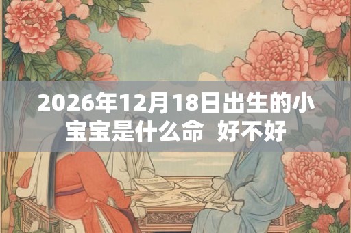 2026年12月18日出生的小宝宝是什么命 好不好 2026年12月18日出生的小宝宝是什么命 好不好