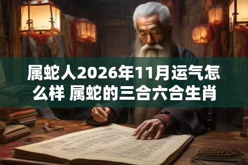 属蛇人2026年11月运气怎么样 属蛇的三合六合生肖
