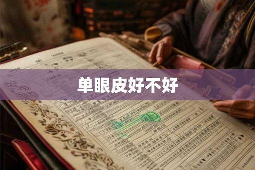 单眼皮好不好
