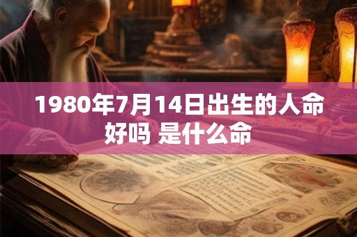 1980年7月14日出生的人命好吗 是什么命