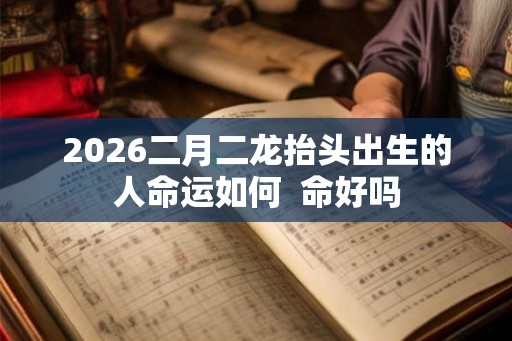 2026二月二龙抬头出生的人命运如何  命好吗