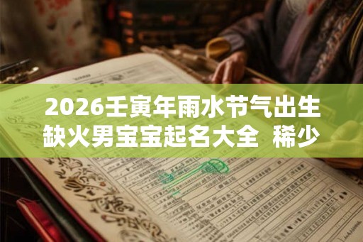 2026壬寅年雨水节气出生缺火男宝宝起名大全  稀少大气