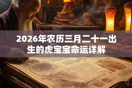 2026年农历三月二十一出生的虎宝宝命运详解